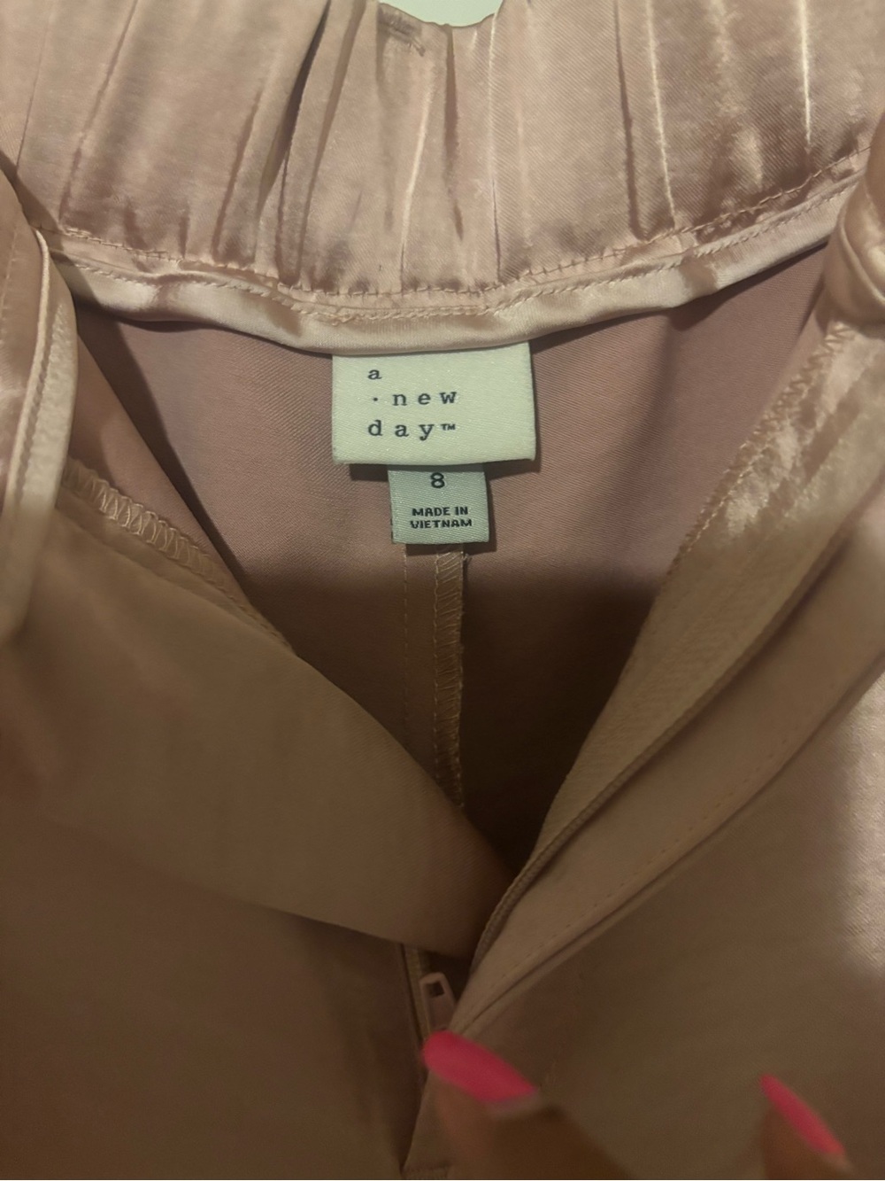 a new day Blush Satin Wide-Leg Trousers - Picture 3 of 4